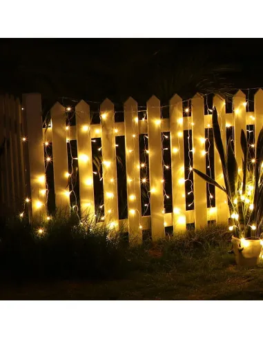 Instalatie solara franjuri, turturi ingali, lungime12m , 300 led-uri , alb cald