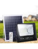 Proiector LED 100W cu panou solar, telecomanda