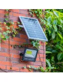 Proiector LED 100W cu panou solar, telecomanda