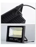 Proiector LED 100W cu panou solar, telecomanda