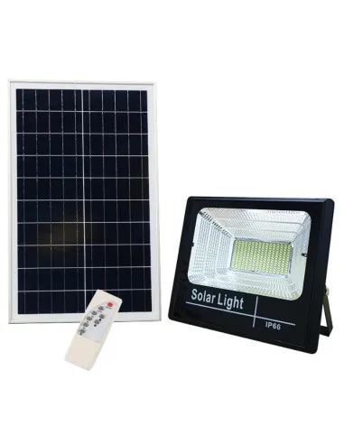 Proiector Solar Jortan 100W cu Panou 35x30cm, Acumulator 12000mAh si Telecomanda, IP66