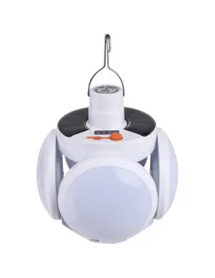 Lampa solara, pliabila, prindere carlig cu 5 moduri de iluminare culoare alb