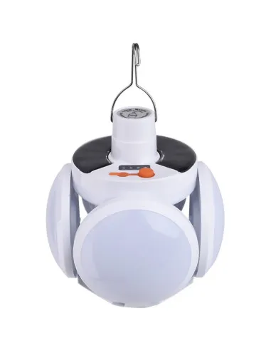 Lampa solara, pliabila, prindere carlig cu 5 moduri de iluminare culoare alb