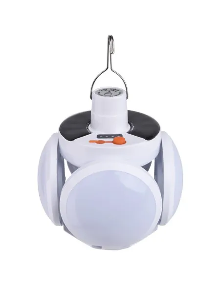 Lampa solara, pliabila, prindere carlig cu 5 moduri de iluminare culoare alb