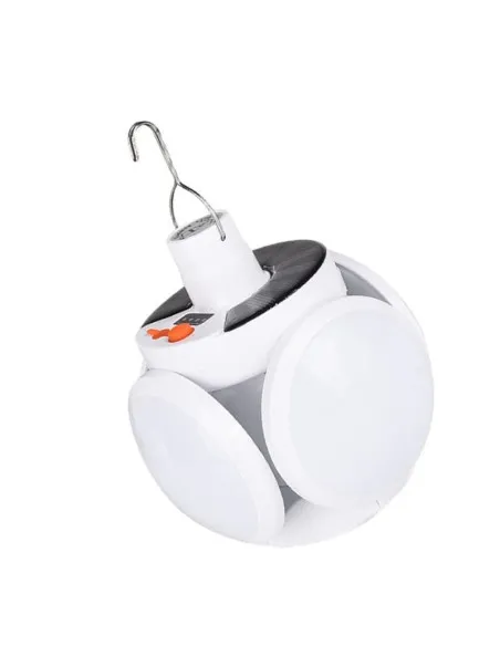 Lampa solara, pliabila, prindere carlig cu 5 moduri de iluminare culoare alb