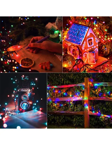 Set 2 x Instalatie LED pentru exterior cu incarcare solara, multicolor