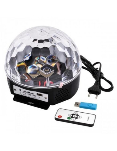 Glob Disco Led cu telecomanda si Redare Audio MP3 + Stick cadou
