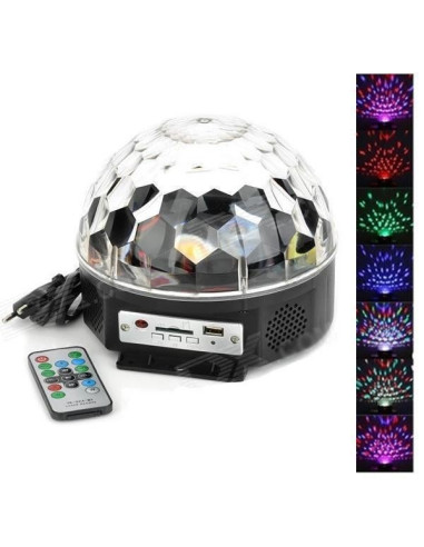 Glob Disco Led cu telecomanda si Redare Audio MP3 + Stick cadou