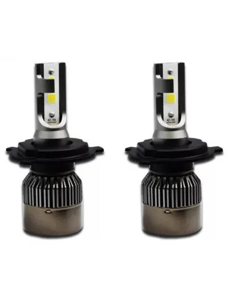 Set 2 becuri LED auto R6 H4 80W - 4000Lm 6000k