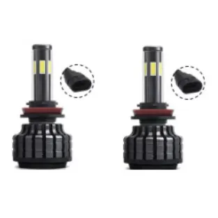 Set 2 becuri LED auto R6 H4 80W - 4000Lm 6000k 2
