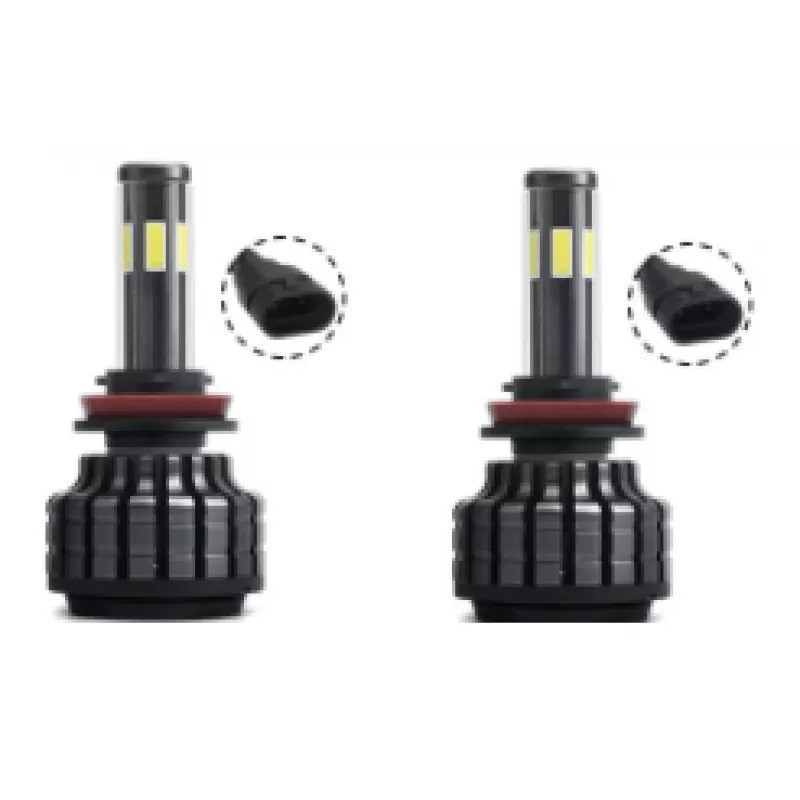 Set 2 becuri LED auto R6 H4 80W - 4000Lm 6000k