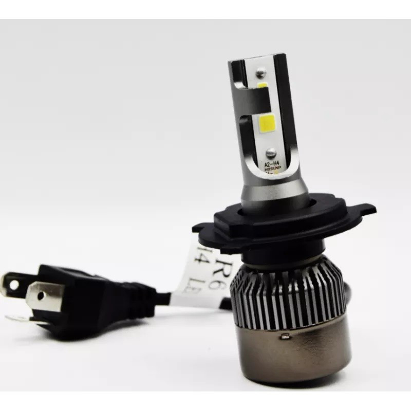 Set 2 becuri LED auto R6 H4 80W - 4000Lm 6000k