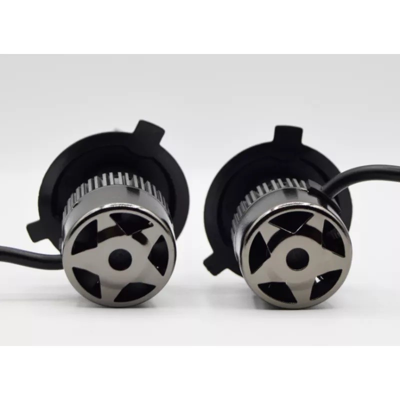Set 2 becuri LED auto R6 H4 80W - 4000Lm 6000k