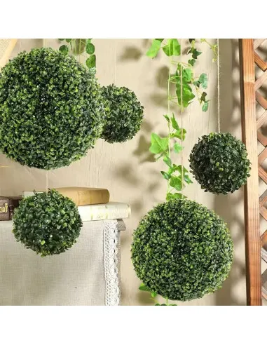 Sfera artificiala de cimisir, 23 cm verde