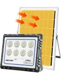 Proiector LED 400W cu panou solar, exterior IP 66, telecomanda, Jortan 2021
