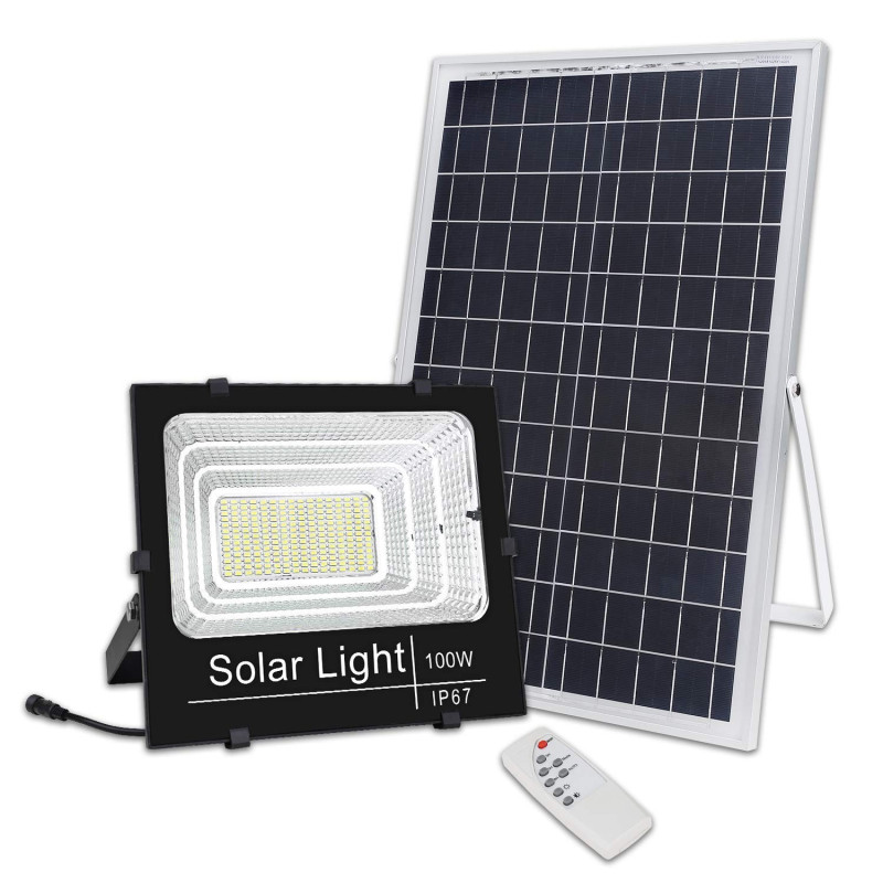 Proiector Solar 50W | Panou 35x23cm | 6000mAh | Aluminiu