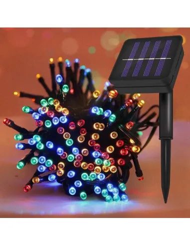 Set 5 x instalatie solara 100 LED, culoare multicolor