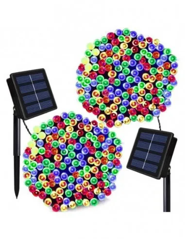 Set 5 x instalatie solara 100 LED, culoare multicolor