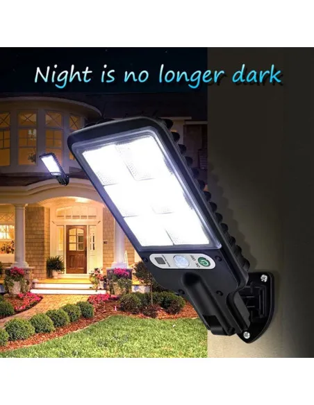 Set 5 x Lampi Solare de Perete cu 72 LED-uri, 50W, 3 Moduri de Functionare, Telecomanda, Senzor de Miscare si Lumina
