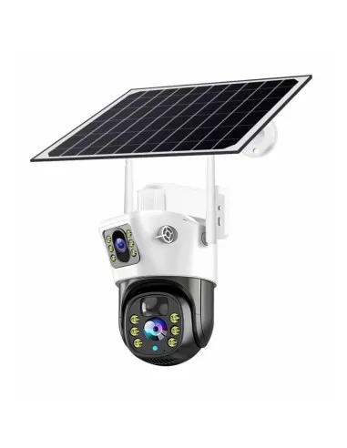 Camera de supraveghere duala, cu panou solar si Wi-Fi, rotativa, Jortan 8699 + Card 32 GB