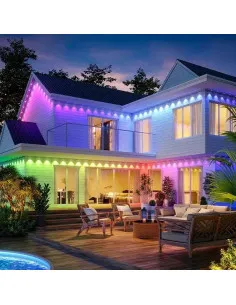 Instalatie sir pentru streasina cu 20 led-uri pixel, impermeabila, 15m, Ip44