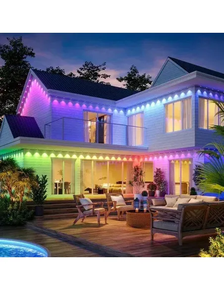 Instalatie sir pentru streasina cu 20 led-uri pixel, impermeabila, 15m, Ip44