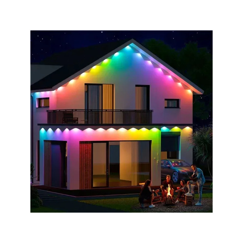 Instalatie sir pentru streasina cu 20 led-uri pixel, impermeabila, 15m, Ip44