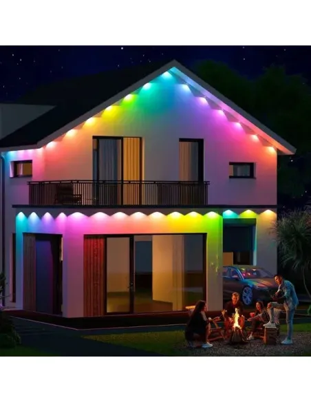 Instalatie sir pentru streasina cu 20 led-uri pixel, impermeabila, 15m, Ip44