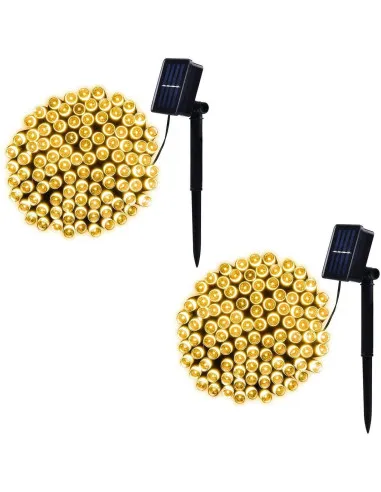 Set 2 x Instalatie LED pentru exterior cu incarcare solara