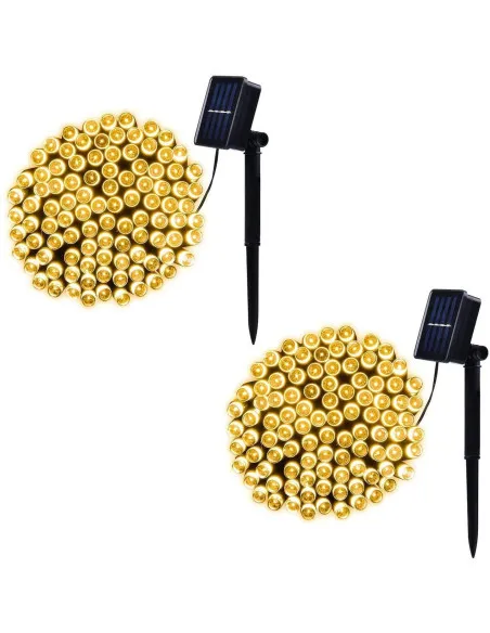 Set 2 x Instalatie LED pentru exterior cu incarcare solara