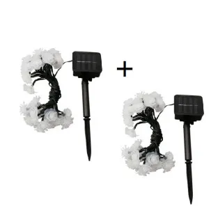 Set 2 x Instalatie solara 50 LED trandafiri 2