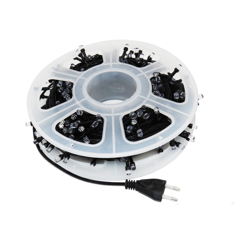 Instalatie LED rola, 50m , 300 LED-uri mari tip diamant, diverse culori