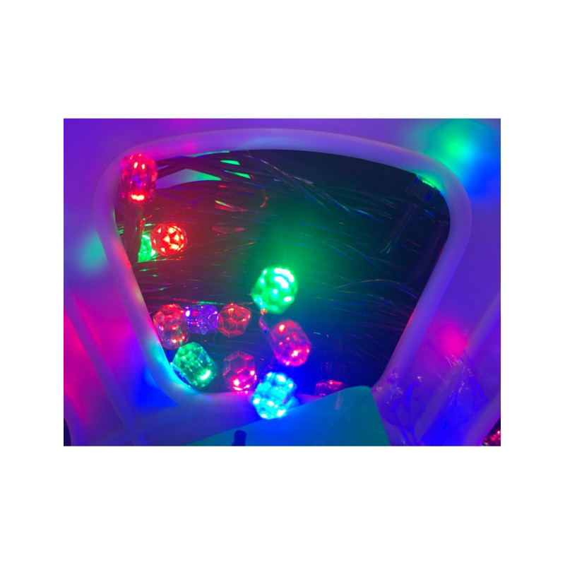 Instalatie LED rola, 50m , 300 LED-uri mari tip diamant, diverse culori