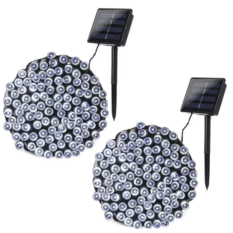 Set 2 x Instalatie solara 100 LED - ALB red-mag.ro