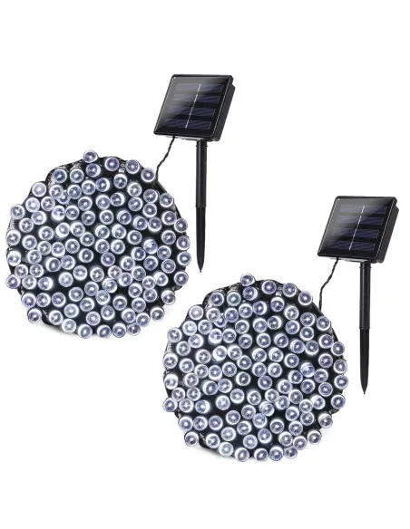Set 2 x Instalatie solara 100 LED - ALB red-mag.ro