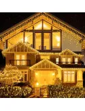 Instalație LED Exterior Premium 23.5m – 500 LED Franjuri/Turturi cu Flash