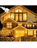 Instalație LED Exterior Premium 23.5m – 500 LED Franjuri/Turturi cu Flash