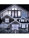 Instalație LED Exterior Premium 23.5m – 500 LED Franjuri/Turturi cu Flash