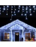 Instalație LED Exterior Premium 23.5m – 500 LED Franjuri/Turturi cu Flash