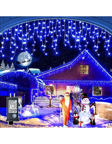 Instalație LED Exterior Premium 23.5m – 500 LED Franjuri/Turturi cu Flash