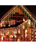 Instalație LED Exterior Premium 23.5m – 500 LED Franjuri/Turturi cu Flash