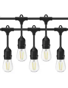 Ghirlanda Luminoasa, 20 Metri cu 20 Becuri, interconectabila, 2 filamente pe bec, 220V 2