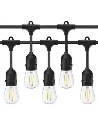 Ghirlanda Luminoasa, 20 Metri cu 20 Becuri, interconectabila, 2 filamente pe bec, 220V