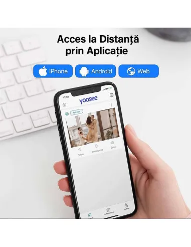 Set 4 Camere IP 360° WiFi JT-8161QJ cu 4 Carduri 32GB | Live & Noapte