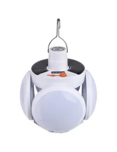 Lampa solara, pliabila, prindere carlig cu 5 moduri de iluminare culoare alb