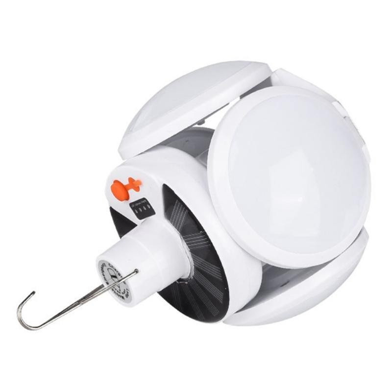 Lampa solara, pliabila, prindere carlig cu 5 moduri de iluminare culoare alb