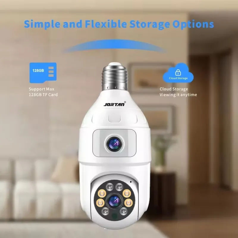 Camera dubla de supraveghere in bec, Wi-Fi Jortan, JTZ-9696, night vision + Card memorie 32gb