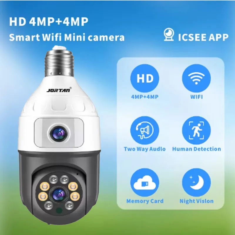 Camera dubla de supraveghere in bec, Wi-Fi Jortan, JTZ-9696, night vision + Card memorie 32gb