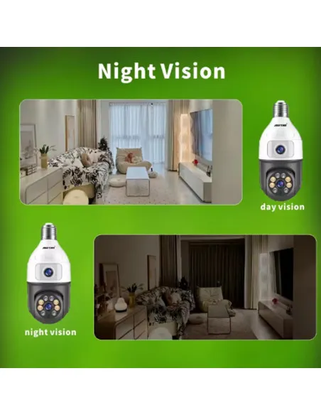 Camera dubla de supraveghere in bec, Wi-Fi Jortan, JTZ-9696, night vision + Card memorie 32gb
