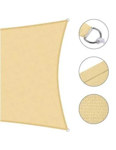 Cumpara Copertină de Umbrire 3x3 m, Crem, 180